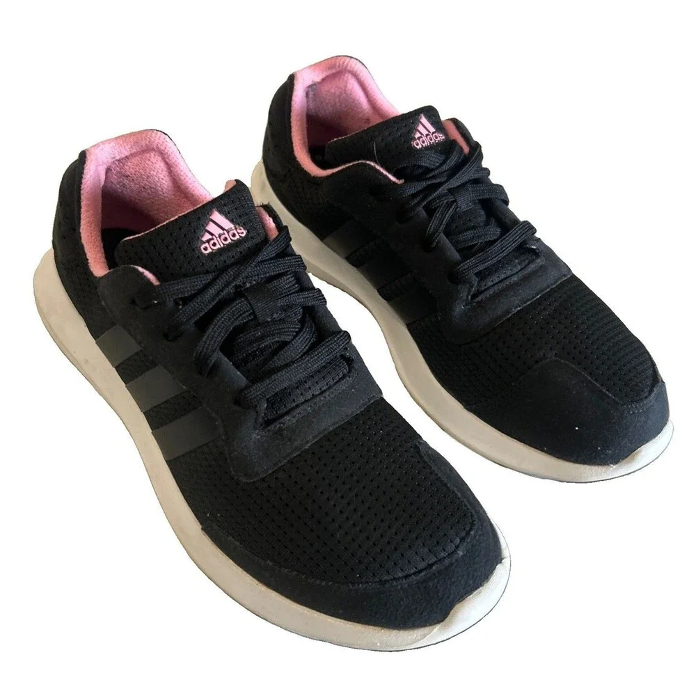 Adidas Element Refresh Supercloud Womens Sz 9 Black Pink Running Sneaker AF6474